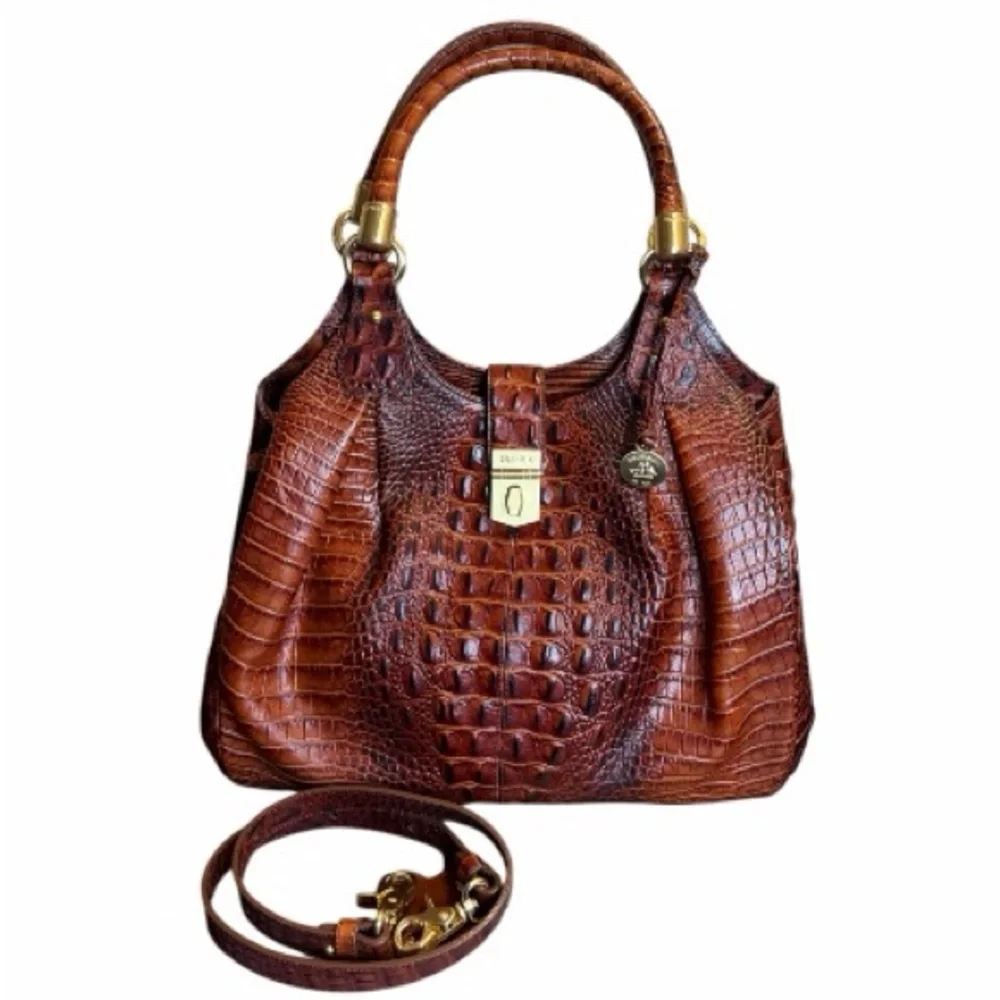 Brahmin NWOT Elisa Pecan Melbourne Leather Hobo - Picture 2 of 10